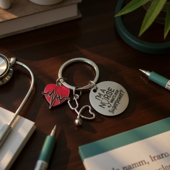 Nurse Tote Bag & Keychain Gift Set – “I’m a Nurse, What’s Your Superpower?” - Picture 2 of 6